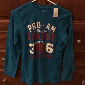 NWT teal ribbed thick long sleeve shirt